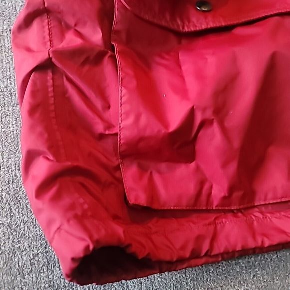 Vintage Woolrich Mens Medium Hydromax 2100 Jacket Zip Button Parka Red Black - Picture 4 of 16